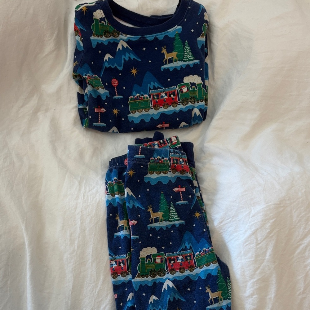 Kids Holiday Train Pajamas